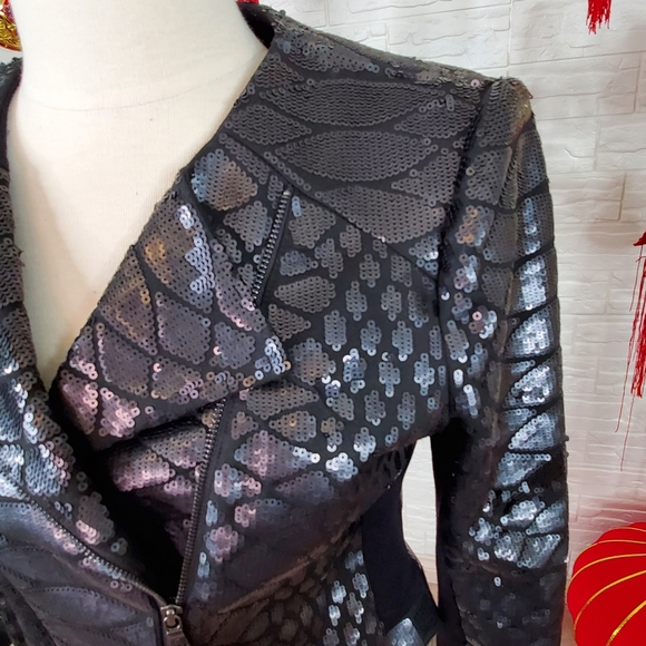 Black Matt sequin jacket - Picture 10 of 12